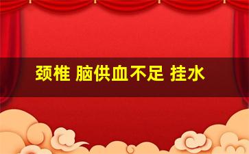 颈椎 脑供血不足 挂水